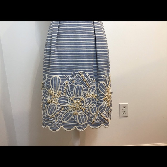 OSCAR DE LA RENTA SLEEVELESS DETAILED DRESS SZ 8 - Picture 3 of 16